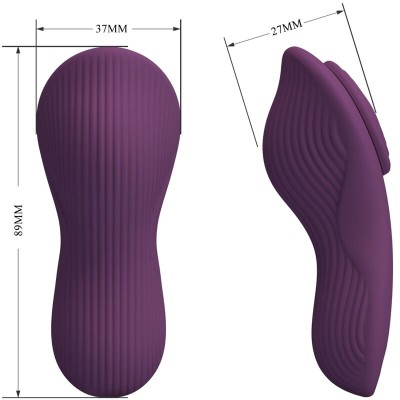 PRETTY LOVE - MANE LAY ON MASSAGEADOR DE CLITÓRIS 10 VIBRAÇÕES CONTROLE REMOTO ROXO - D-242440 - Dona Pimenta