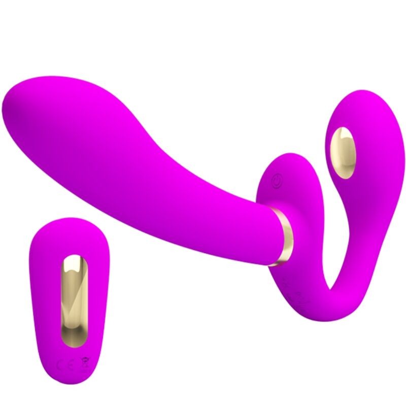 PRETTY LOVE - THUNDERBIRD VIBRADOR DUPLO STRAP-ON CONTROLE REMOTO ROXO - D-242430 - Dona Pimenta PRETTY LOVE - THUNDERBIRD VIBRADOR DUPLO STRAP-ON CONTROLE REMOTO ROXO - D-242430 - Dona Pimenta
