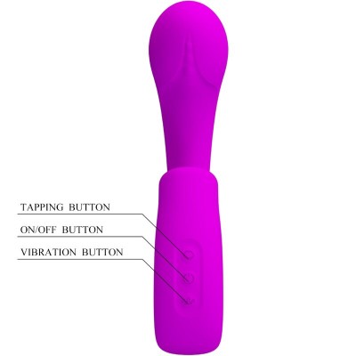 PRETTY LOVE - SIBEL SIBEL VIBRADOR PONTO G + ESTIMULADOR DE CLITÓRIS 10 VIBRAÇÕES ROXO - D-242493 - Dona Pimenta
