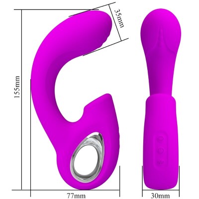 PRETTY LOVE - SIBEL SIBEL VIBRADOR PONTO G + ESTIMULADOR DE CLITÓRIS 10 VIBRAÇÕES ROXO - D-242493 - Dona Pimenta