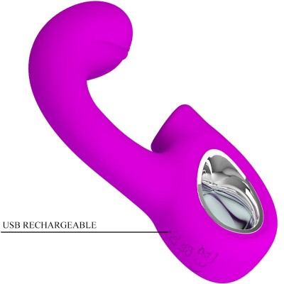 PRETTY LOVE - SIBEL SIBEL VIBRADOR PONTO G + ESTIMULADOR DE CLITÓRIS 10 VIBRAÇÕES ROXO - D-242493 - Dona Pimenta
