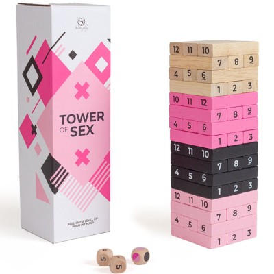 SECRETPLAY - JOGO DE MADEIRA TORRE DO SEXO - D-242752 - Dona Pimenta
