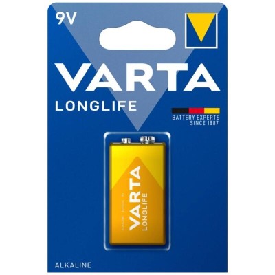 VARTA - BATERIA ALCALINA DE LONGA DURAÇÃO 9V LR61 BLISTER*1 - D-242555 - Dona Pimenta