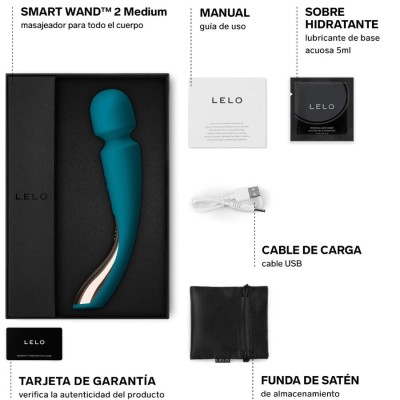 LELO SMART WAND 2 MASSAGER MÉDIO AZUL OCEANO - D-229085 - Dona Pimenta
