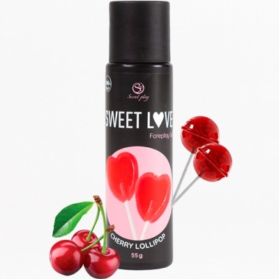 GEL SECRETPLAY CHERRY LOLLIPOP DOCE AMOR 60 ML - D-222238 - Dona Pimenta