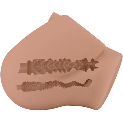 CRAZY BULL - BERNACE ASS VIBRADOR COM VAGINA REALISTA E ÂNUS CARNE CONTROLE REMOTO - D-242721 - Dona Pimenta