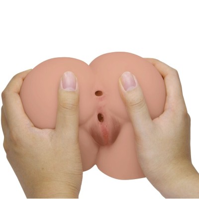 CRAZY BULL - BERNACE ASS VIBRADOR COM VAGINA REALISTA E ÂNUS CARNE CONTROLE REMOTO - D-242721 - Dona Pimenta