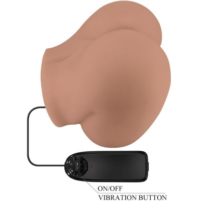 CRAZY BULL - BERNACE ASS VIBRADOR COM VAGINA REALISTA E ÂNUS CARNE CONTROLE REMOTO - D-242721 - Dona Pimenta