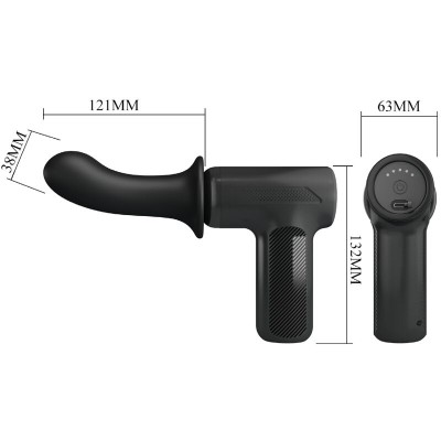 PRETTY LOVE - DJ DOCTOR MASSAGER 5 CONFIGURAÇÕES PRETO - D-242703 - Dona Pimenta
