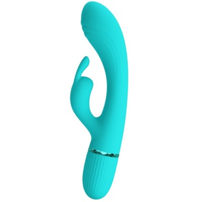 PRETTY LOVE - SCOCCO VIBRADOR COELHO TURQUESA - D-242718 - Dona Pimenta