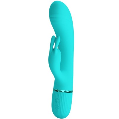 PRETTY LOVE - SCOCCO VIBRADOR COELHO TURQUESA - D-242718 - Dona Pimenta