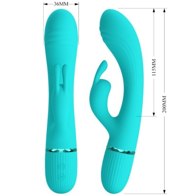 PRETTY LOVE - SCOCCO VIBRADOR COELHO TURQUESA - D-242718 - Dona Pimenta