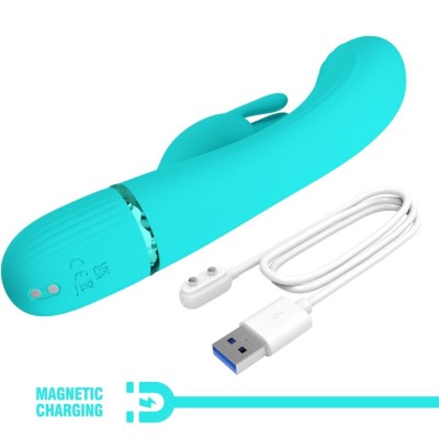 PRETTY LOVE - SCOCCO VIBRADOR COELHO TURQUESA - D-242718 - Dona Pimenta