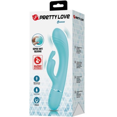 PRETTY LOVE - SCOCCO VIBRADOR COELHO TURQUESA - D-242718 - Dona Pimenta