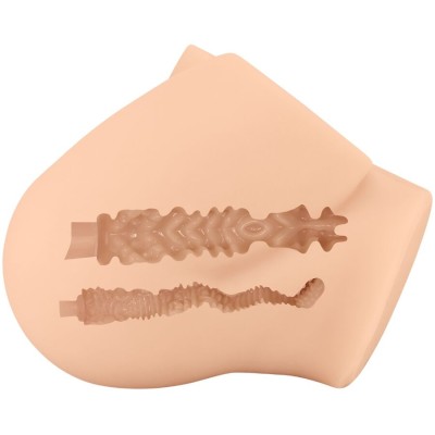 CRAZY BULL - VIBRADOR TRASEIRO ROLONDA COM VAGINA E ÂNUS REALISTAS NATURAIS - D-242726 - Dona Pimenta