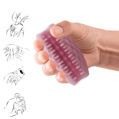 PRETTY LOVE - MASTURBADOR MASCULINO SILICONE ATHENA EROS ROSA - D-242706 - Dona Pimenta