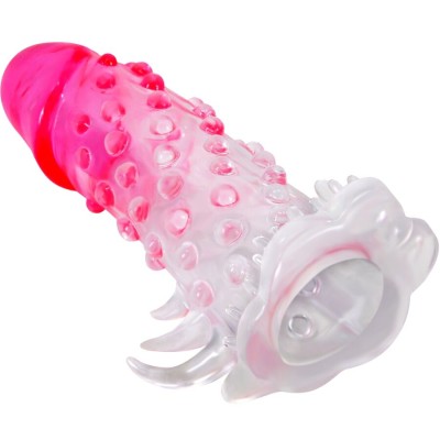 PRETTY LOVE - BAINHA DE AMPLIAÇÃO REALISTA WILFORD COM PÉNIS EM RELEVO ROSA - D-242719 - Dona Pimenta