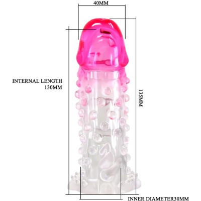 PRETTY LOVE - BAINHA DE AMPLIAÇÃO REALISTA WILFORD COM PÉNIS EM RELEVO ROSA - D-242719 - Dona Pimenta