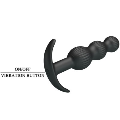 PRETTY LOVE - VIBRADOR ANAL SIDNEY 10 VIBRAÇÕES PRETO - D-242712 - Dona Pimenta
