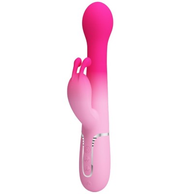 PRETTY LOVE - DEJON 3 EM 1 MULTIFUNCIONAL RABBIT VIBRADOR ROSA - D-242716 - Dona Pimenta