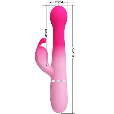 PRETTY LOVE - DEJON 3 EM 1 MULTIFUNCIONAL RABBIT VIBRADOR ROSA - D-242716 - Dona Pimenta