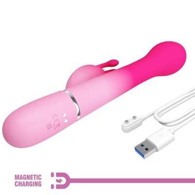PRETTY LOVE - DEJON 3 EM 1 MULTIFUNCIONAL RABBIT VIBRADOR ROSA - D-242716 - Dona Pimenta