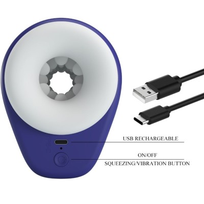 PRETTY LOVE - DJ LADY MASTURBADOR MASCULINO COM VIBRAÇÃO 5 AJUSTES ROXO - D-242711 - Dona Pimenta