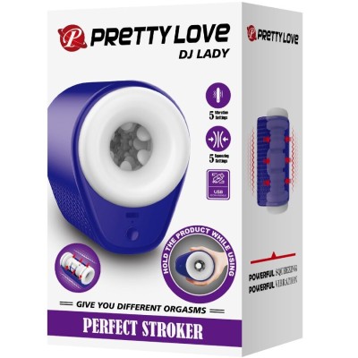 PRETTY LOVE - DJ LADY MASTURBADOR MASCULINO COM VIBRAÇÃO 5 AJUSTES ROXO - D-242711 - Dona Pimenta
