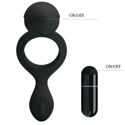 PRETTY LOVE ANILLO VIBRADOR CON ESTIMULADOR ETHEL - D-211741 - Dona Pimenta