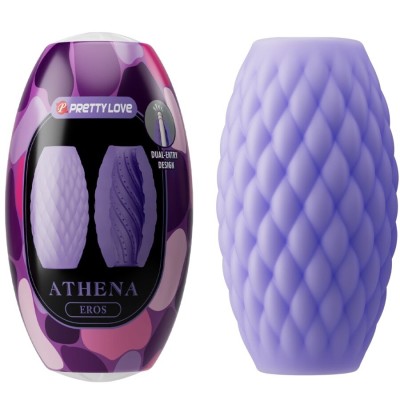 PRETTY LOVE - MASTURBADOR MASCULINO SILICONE ATHENA EROS ROXO - D-242707 - Dona Pimenta