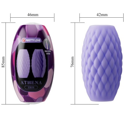 PRETTY LOVE - MASTURBADOR MASCULINO SILICONE ATHENA EROS ROXO - D-242707 - Dona Pimenta