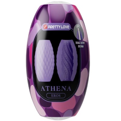 PRETTY LOVE - MASTURBADOR MASCULINO SILICONE ATHENA EROS ROXO - D-242707 - Dona Pimenta