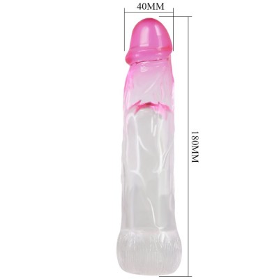 PRETTY LOVE - NERON REALISTA 6 CM BAINHA DE AMPLIAÇÃO PARA PÉNIS ROSA - D-242732 - Dona Pimenta