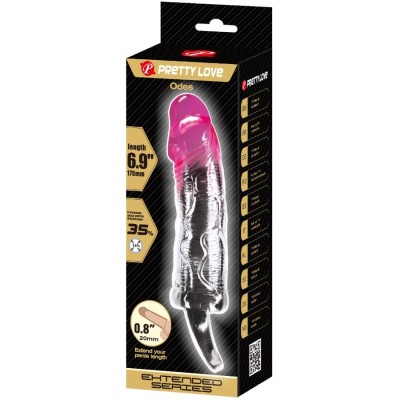 PRETTY LOVE - ODES REALISTA 2 CM BAINHA DE AMPLIAÇÃO PARA PÉNIS ROSA - D-242733 - Dona Pimenta