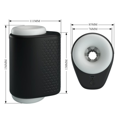 PRETTY LOVE - DJ GIRL MASTURBADOR MASCULINO COM VIBRAÇÃO 5 CONFIGURAÇÕES NEGRO - D-242715 - Dona Pimenta