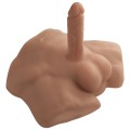 SILEXD - APOLLO S REALISTA MEIO TORSO MASCULINO CARAMELO - D-242811 - Dona Pimenta