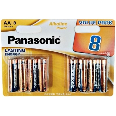 PANASONIC - BATERIA ALCALINA BRONZE AA LR6 BLISTER*8 - D-242536 - Dona Pimenta