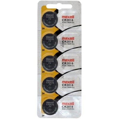 MAXELL - CR2016 3V BLISTER DE CÉLULA DE LÍTIO BUTTON*5 - D-242562 - Dona Pimenta