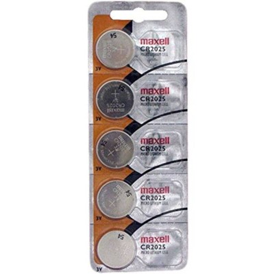 MAXELL - BATERIA DE LÍTIO BOTÃO CR2025 3V BLISTER*5 - D-242563 - Dona Pimenta