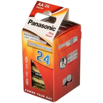 PANASONIC - PILHA AA ALCALINAS PRO POWER LR6 PACOTE*24 - D-242545 - Dona Pimenta