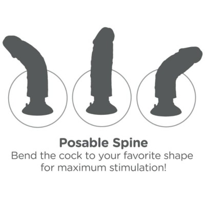 KING COCK - GALO VIBRANTE MARROM 15,24 CM - PD5401-29 - Dona Pimenta