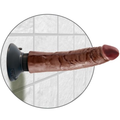 KING COCK - GALO VIBRANTE MARROM 20,32 CM - PD5403-29 - Dona Pimenta
