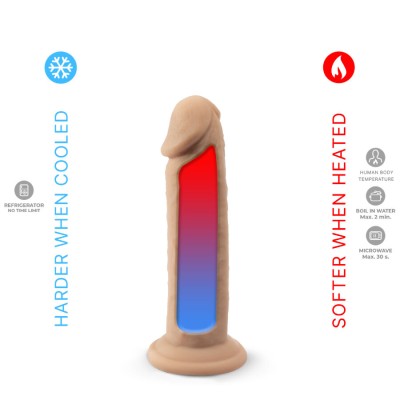 SILEXD - MODELO DE PÉNIS REALÍSTICO 2 SILICONE TERMORATIVO PREMIUM 15,4 CM - D-242944 - Dona Pimenta