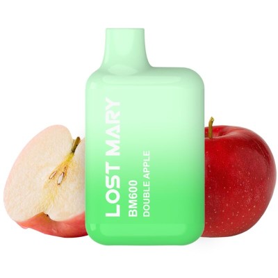 LOST MARY - BM600 NICOTINE VAPER 2% DESCARTÁVEL DUPLO APPLE - D-242689 - Dona Pimenta