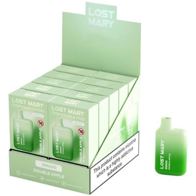 LOST MARY - BM600 NICOTINE VAPER 2% DESCARTÁVEL DUPLO APPLE - D-242689 - Dona Pimenta