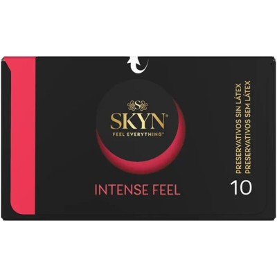 SKYN - PRESERVATIVO TEXTURIZADO DE SENSAÇÃO INTENSA COM DESIGN ONDULADO 10 UNIDADES - D-243340 - Dona Pimenta