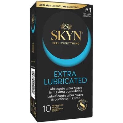 SKYN - PRESERVATIVO EXTRA LUBRIFICADO 10 UNIDADES - D-243341 - Dona Pimenta