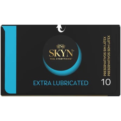 SKYN - PRESERVATIVO EXTRA LUBRIFICADO 10 UNIDADES - D-243341 - Dona Pimenta