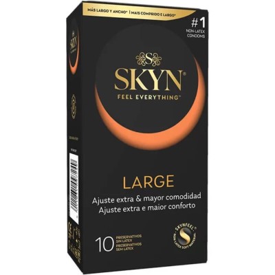 SKYN - PRESERVATIVOS GRANDES COM AJUSTE EXTRA 10 UNIDADES - D-243342 - Dona Pimenta