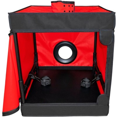SECRET DOME - KINK CLUB CABINA BUKKAKE PRETO E VERMELHO - D-241940 - Dona Pimenta